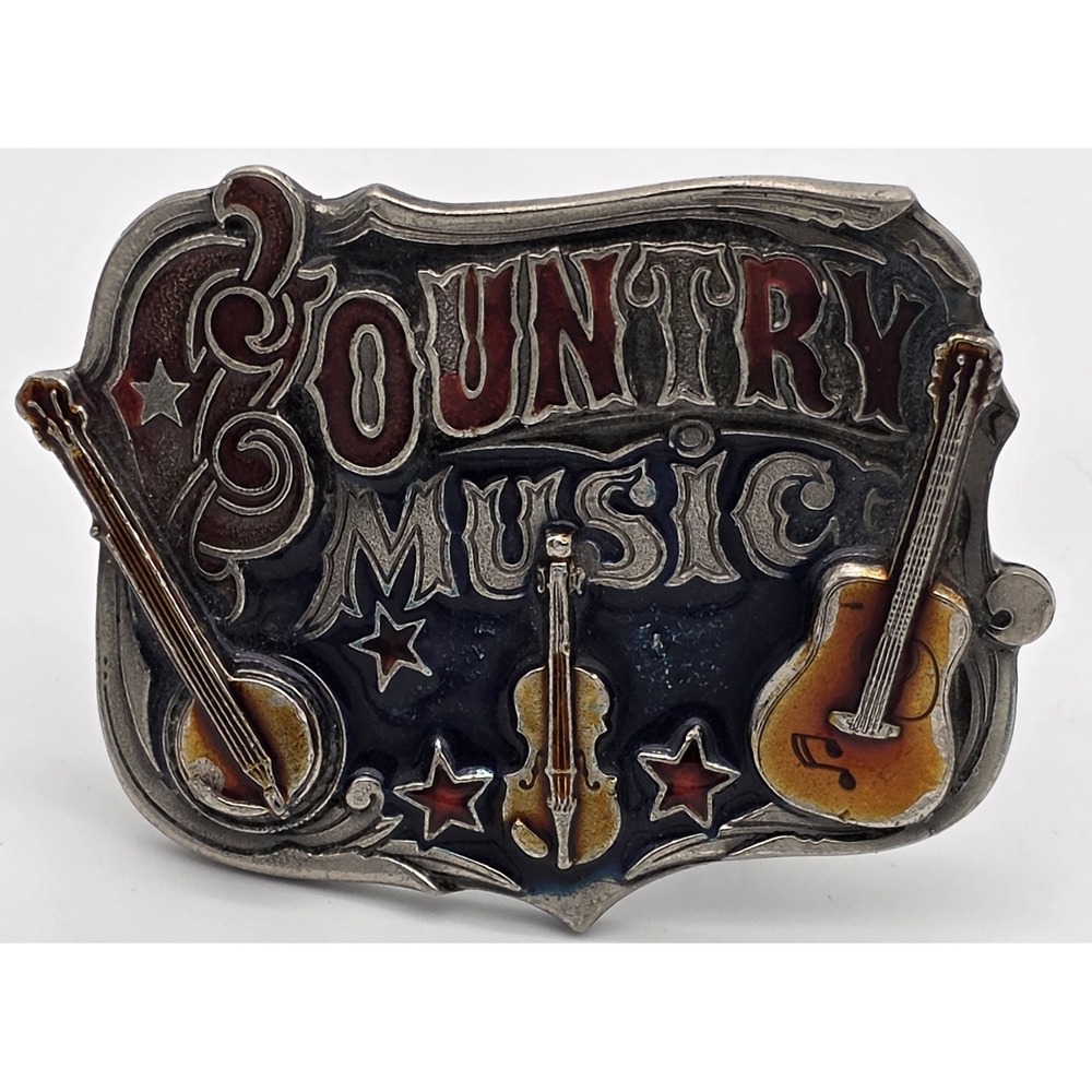 VINTAGE 1982 Country Music Great American Belt Buckle Co USA Made Series 919‎